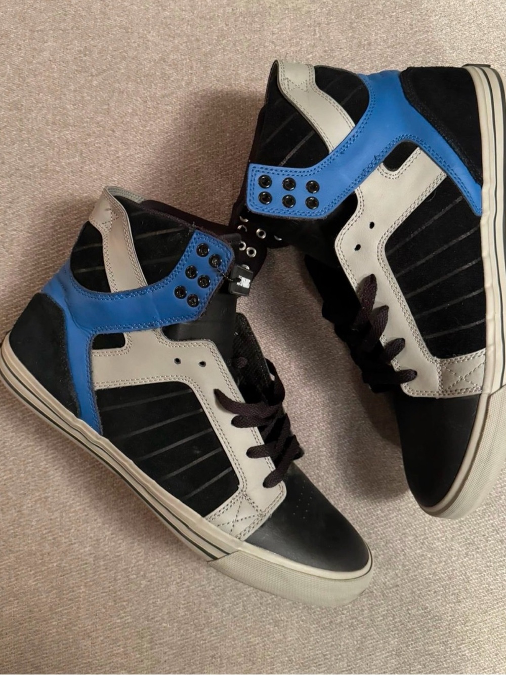 Supra Men's SKYTOP High-Top Sneakers in Black, Blue, Gray